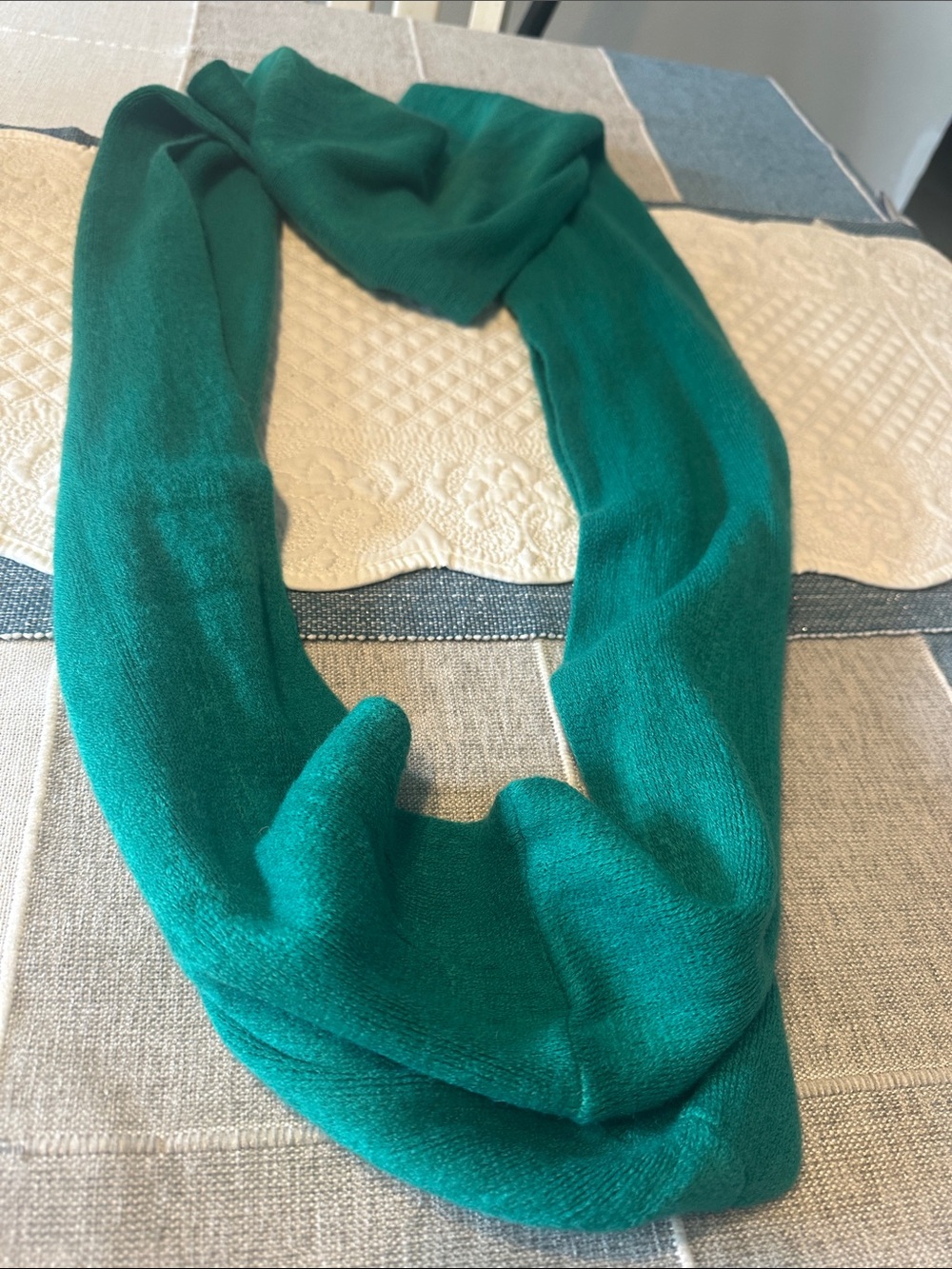 Green Infinity Scarf - Soft Women's Accessory